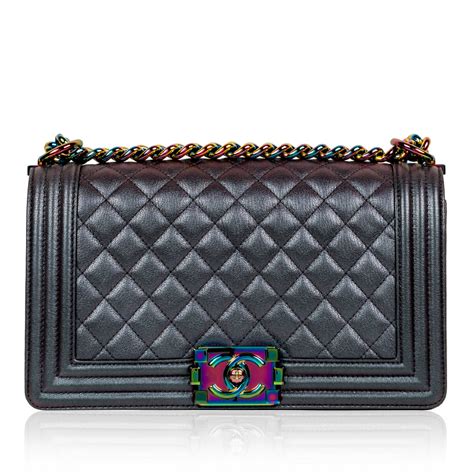 chanel iridescent medium boy bag|chanel leboy medium.